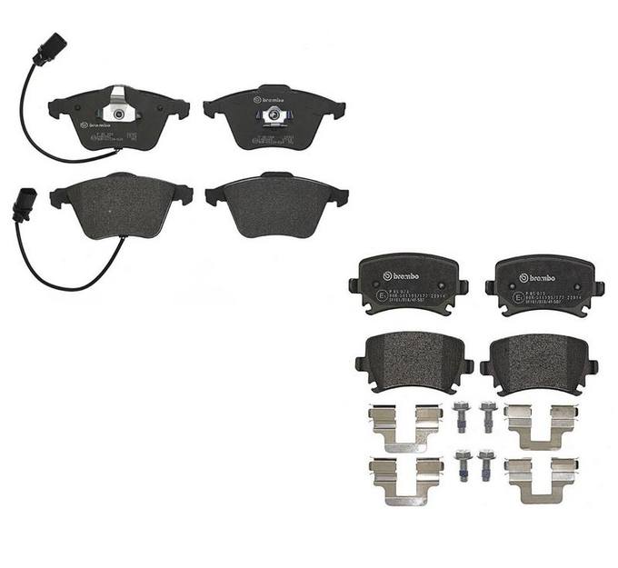 Audi Brembo Brake Kit - Pads Front and Rear (Low-Met) 8E0698451J - Brembo 1558846KIT